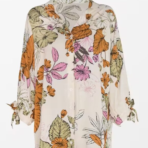 CUPSHE Oaklyn Floral Button Shirt Dress - Picture 3 of 3